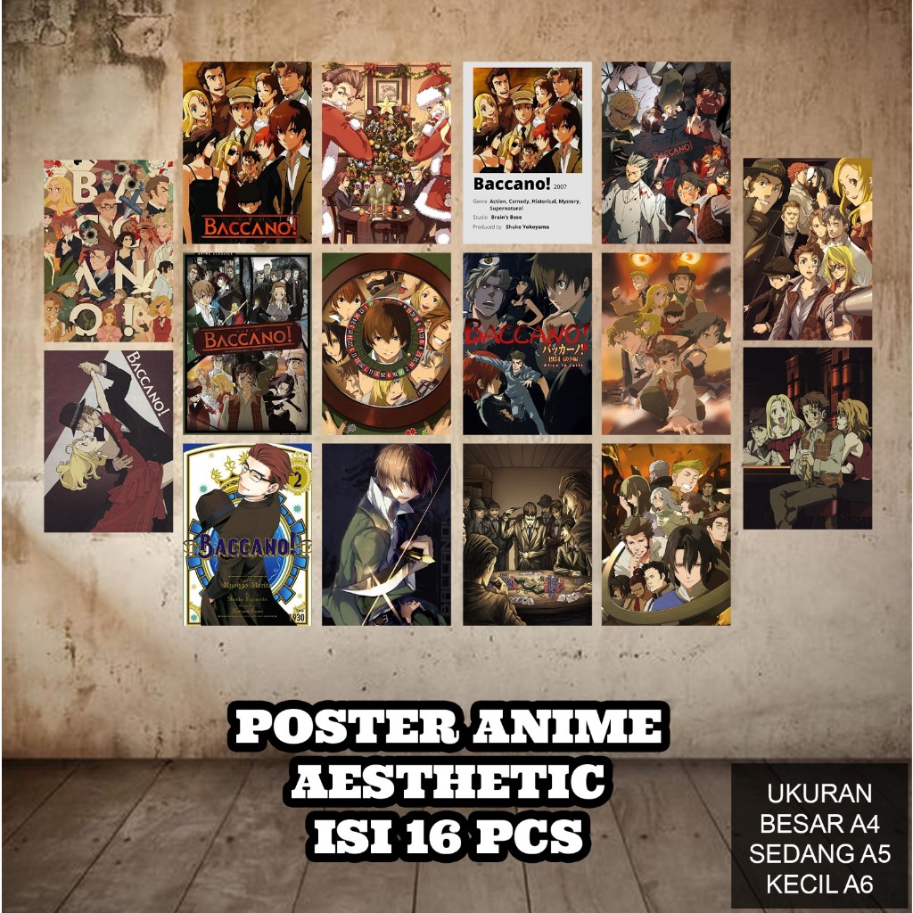Poster Dinding Kartun Anime Ukuran A4 A5 A6 | Isi 16 PCS Poster Aesthetic  [R50] Poster Dinding Kama