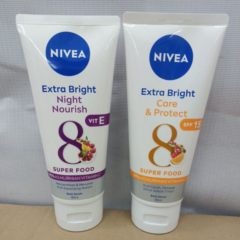 Nivea Body Serum extra white Care & Protect + Nivea Body serum extra white  Night Nourish