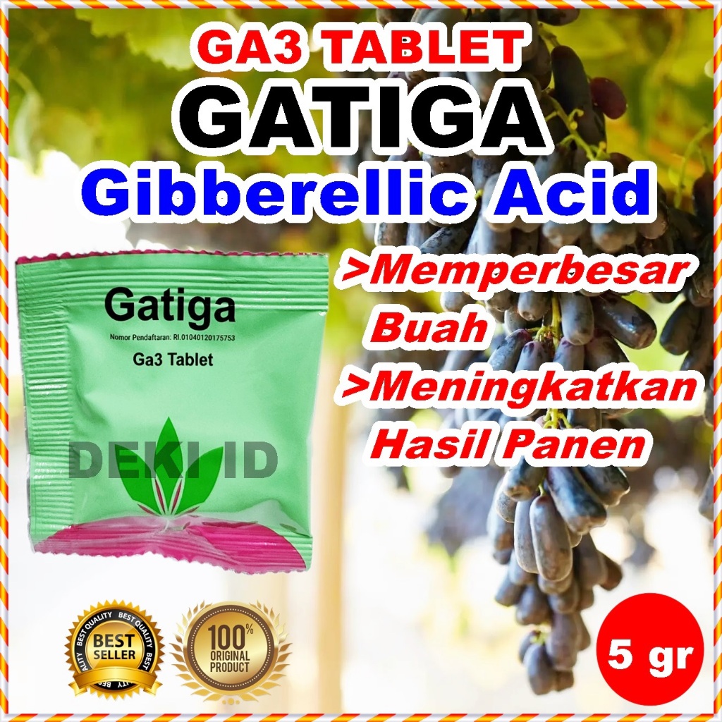 Gatiga Tablet Pupuk GA3 Hormon ZPT Giberelin Acid Asam Giberelat Super Gib GA 3 Supergib Tanaman Ang