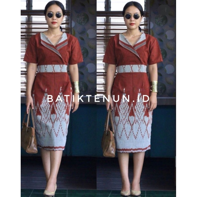 dress tenun modern baju tenun kaftan tenun dress etnik baju etnik