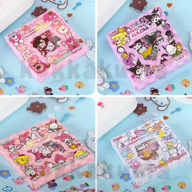 

Ready KKM SANRIO MINI Stiker Box Karakter Kartun Lucu 1 Box isi 1 Lembar Waterproof Sticker Set for Kids
