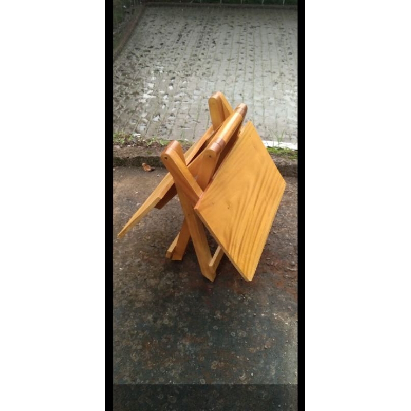 

meja lipat bahan kayu jati putih kamalina