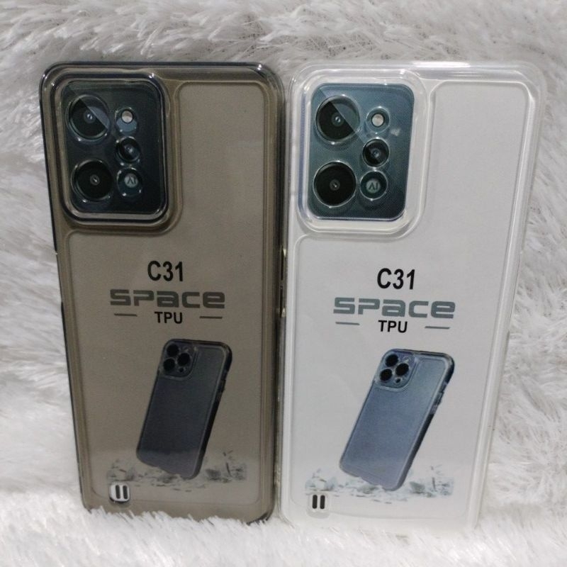 SoftCase Casing Realme C31 Silikon Bening Transparan TPU SPACE