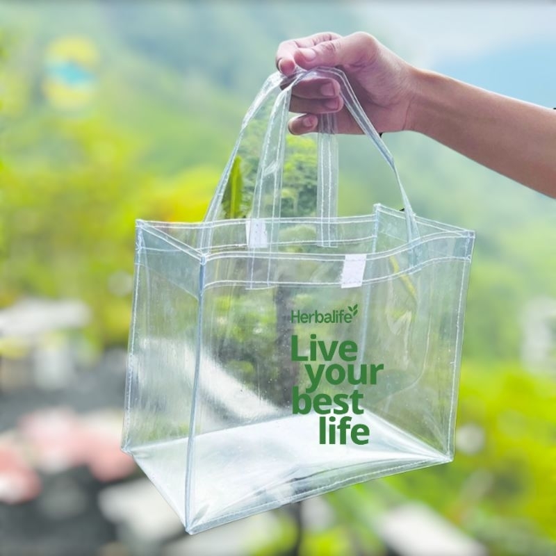 

Tas produk HLF bahan mika transparan