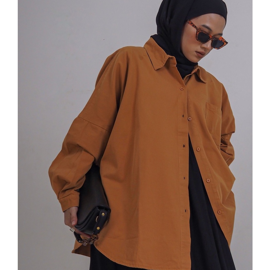 Buruan Order Gan Myrubylicious DAGESTAN COLOUR OVERSIZED DENIM SHIRT CQ9