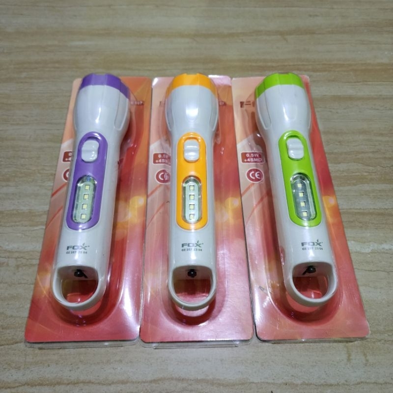 Senter Led Cas / Charge Besar Dan Kecil Led Warna Putih