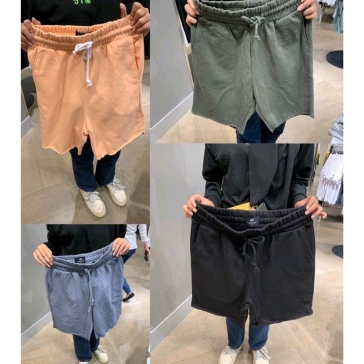 Diskon CELANA PENDEK HM GULUNG short pants hnm pria short pants hm wanita