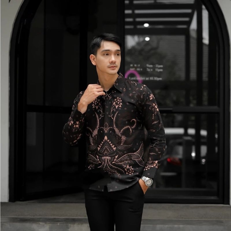 Kemeja Baju Batik Lengan Panjang Slimpit Premium dan elegan