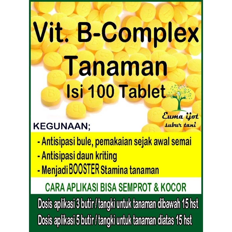Multi Vit. B-Complex Tanaman isi 100 Tablet