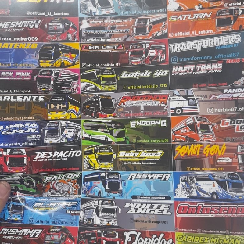 

1 LEMBAR STIKER BUS BASURI ISI 45 kotak COKLAT/STIKER BUS BASURI VIRAL