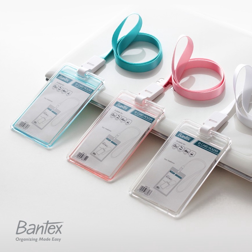 

CODEBARANG214ARW Bantex Transparent ID Card Holder Lanyard Potrait 8868 2
