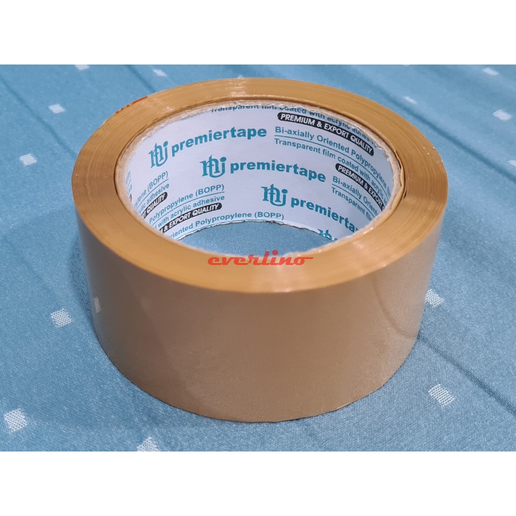 

berkah Premier Tape 48 mm 100 yard coklat brown isolasi solasi selotip isolatip lakban plakban packing besar 48mm 2" 2 inch