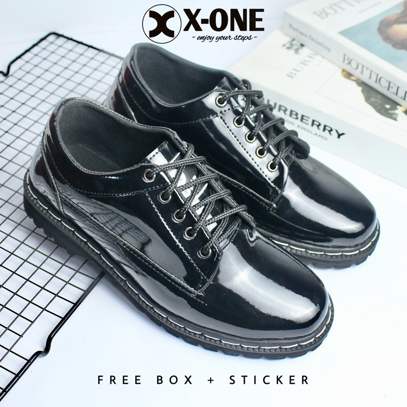 X-ONE Sepatu Formal Docmart Pria | Vero Docmart Glossy
