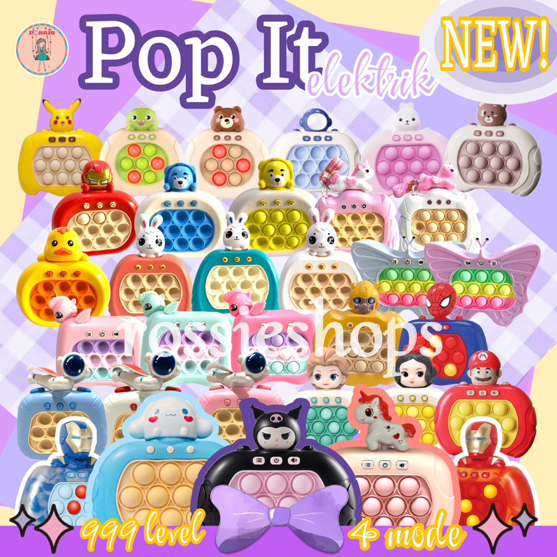 Game Console Pop It Elektrik Electronic Elektronik Electric Fidget/Pop It Elektronik Mainan Fidget P