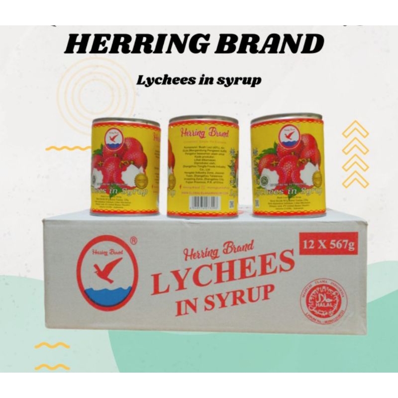

Herring Brand Canned Lychees/ leci Kaleng 567g Per Dus Isi 12pcs.PENGIRIMAN REGULER