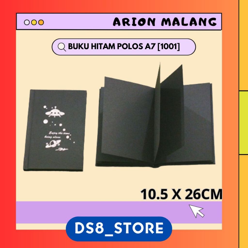 

Buku Hitam Polos isi 80 Lembar [A7-1001]