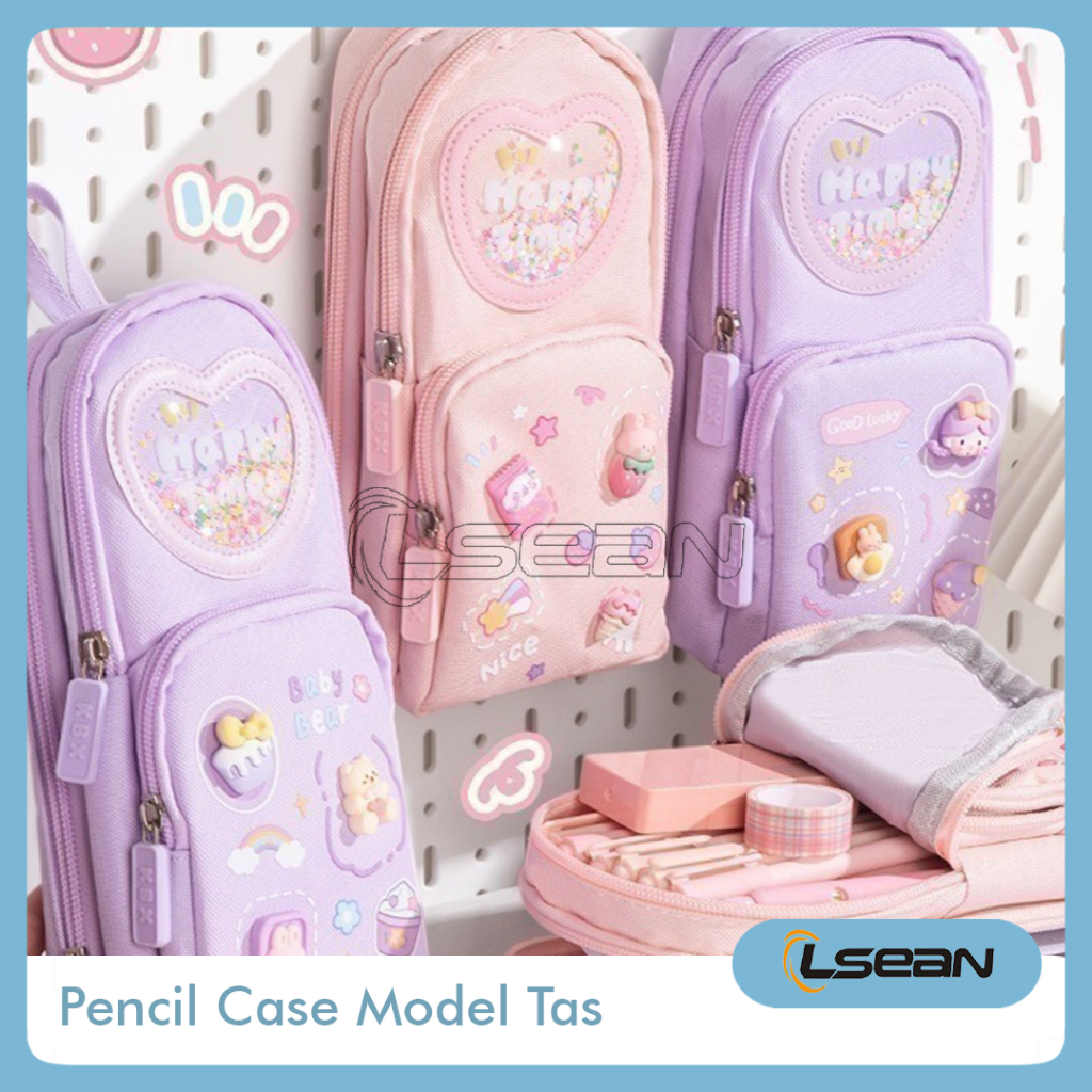 

PENCIL CASE HIASAN GLITTER KARAKTER 3D MODEL TAS LUCU KOREA KAPASITAS BESAR