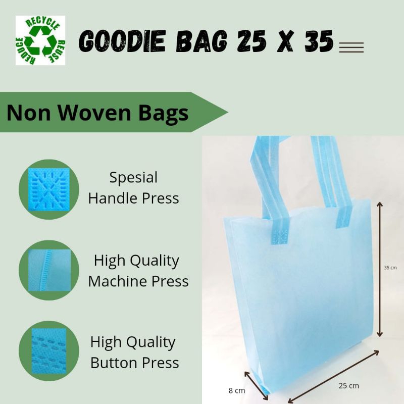 

Tas Spunbond/GOODIE BAG 25X35X8 CM (12 PCS)