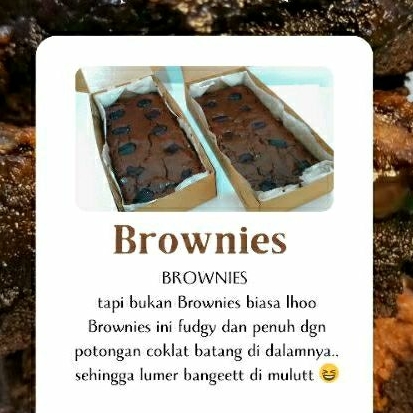 

Shmoneh Kitchen - BROWNIES Premium FUDGY LUMER uk.22×10 *baca deskripsi