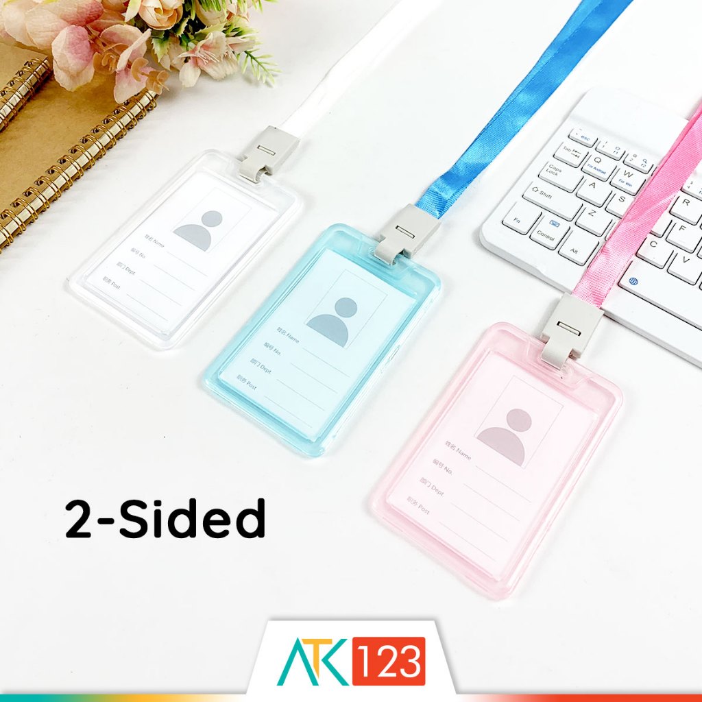 

Gantungan Kartu Nama / Tanda Pengenal / Identitas / ID Card Holder / Name Tag 2 Sisi Transparan CHL-501