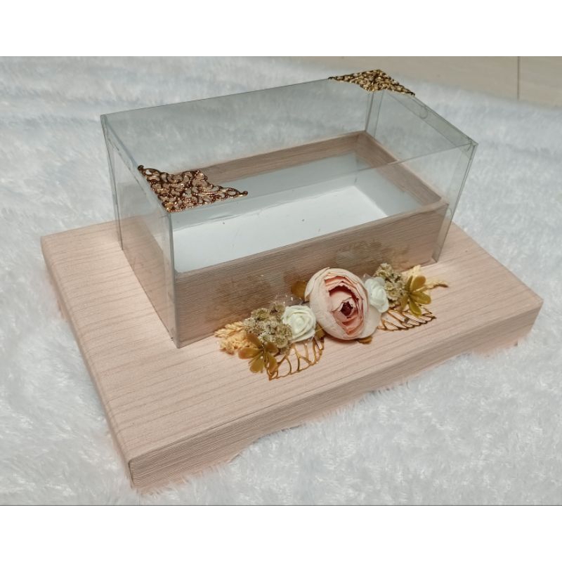 Box mika kotak Mahar_Uang hiasan bunga