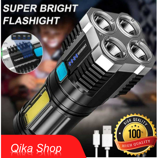 Senter Zetron Senter LED 4 Mata Senter Cas LED