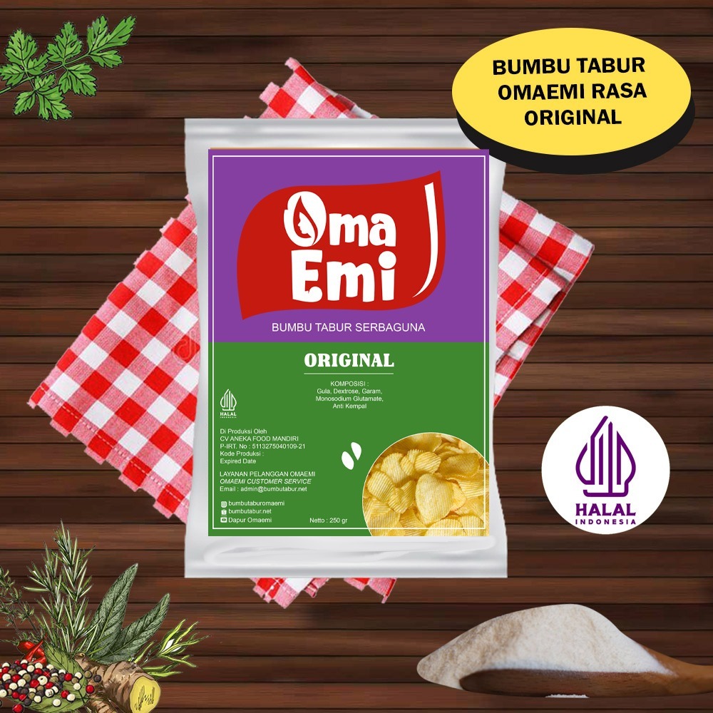 

Bumbu Tabur Rasa Original Untuk Tabur Snack/Keripik/Camilan kemasan 250 gr Halal Food Grade