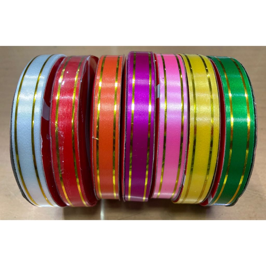 

Pita kado lis mas 1/2 inch(1.2 cm) - 15yds