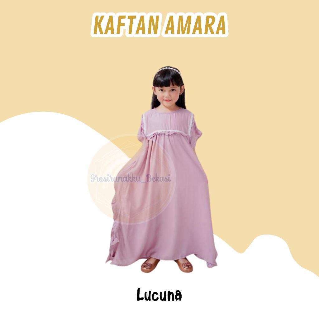 Kaftan Anak Amara Lucuna Junior Warna Lilac Size 2-10 THN