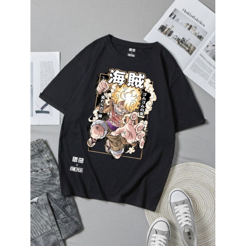 kaos tshirt baju uniqlo anime one piece kartun