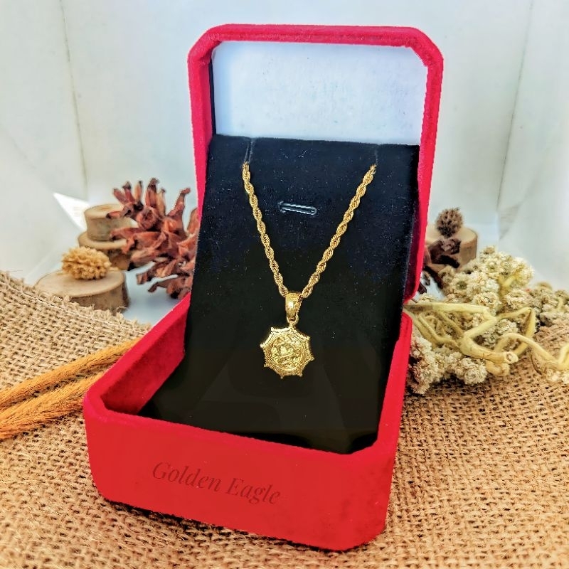 Kalung liontin ongkara | Kalung Bahan Original Titanium | Liontin Bahan Kuningan | Kalung Anti Karat