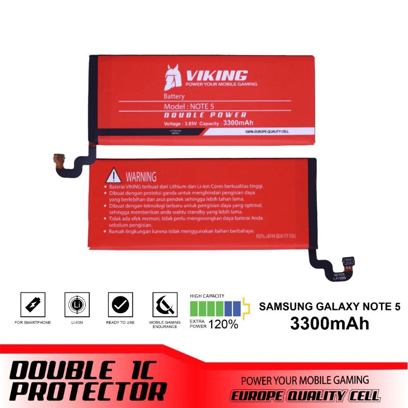Baterai viking Samsung Galaxy Note 5 Batrai Hp Batre Handphone Battery