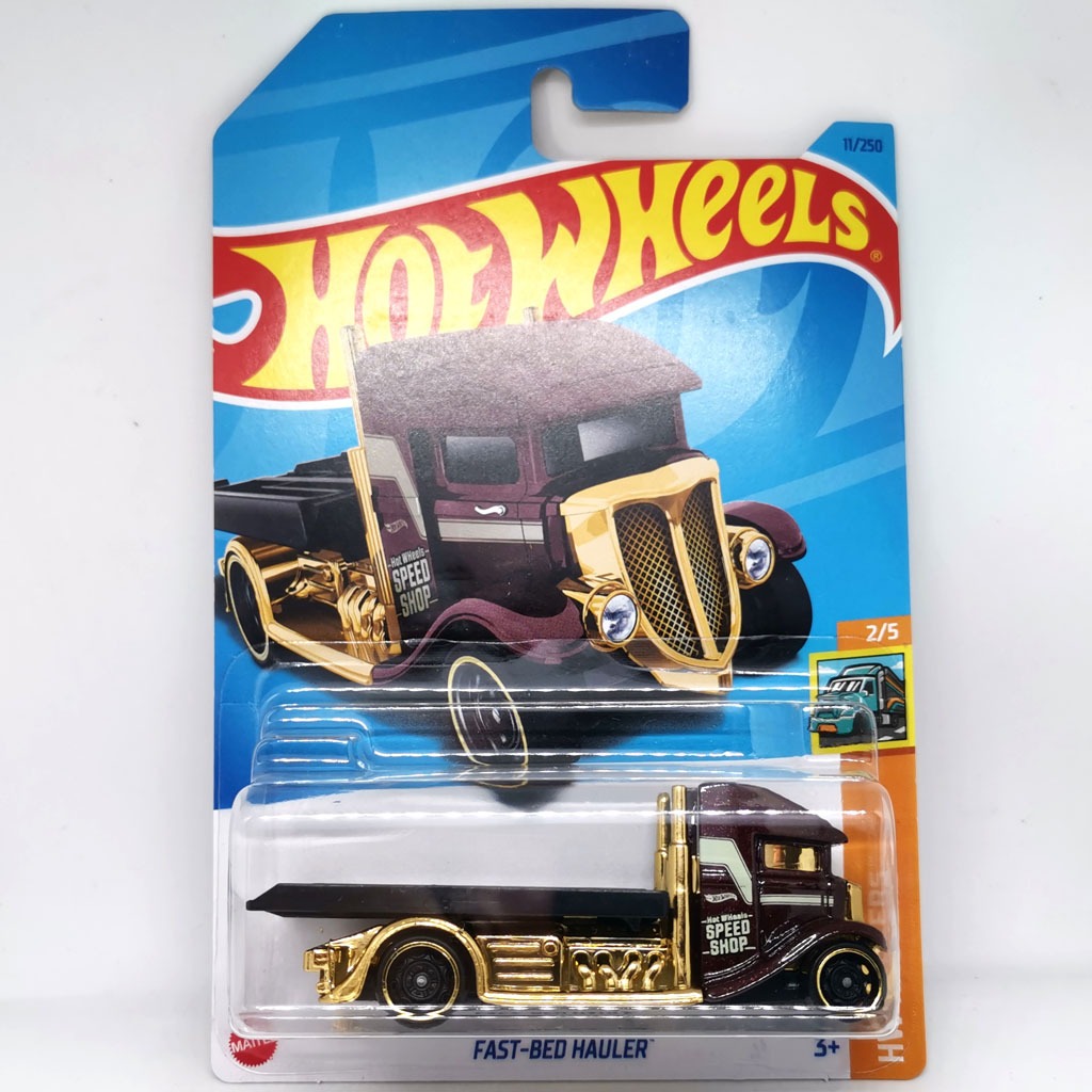 DIECAST HOT WHEELS TRUK TOWING FAST-BED HAULER Original Mattel