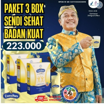 

Etawasure - Paket 3 Box - 750gram- Terapi Efektif untuk Mengurangi Nyeri Sendi dan Asam Urat | Bukan Etawalin | Etawasure 250gram