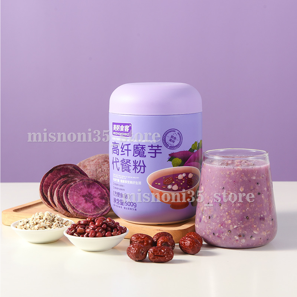 

Minuman Sarapan Konjac Purple Potatu chinese 500gr
