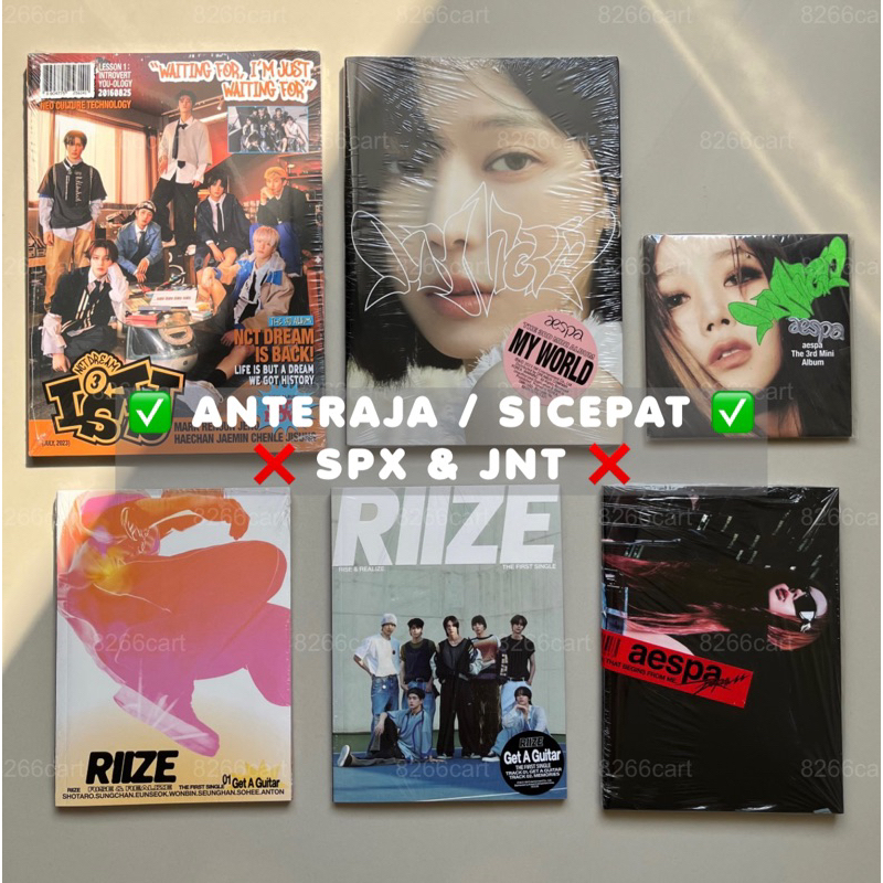 [ ready stock ] nct dream, aespa & riize sealed album — istj introvert ver, my world intro winter co