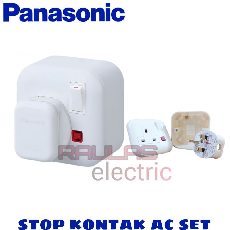 Stop Kontak AC Panasonic 1 Set - Stop Kontak Ac Set Panasonic
