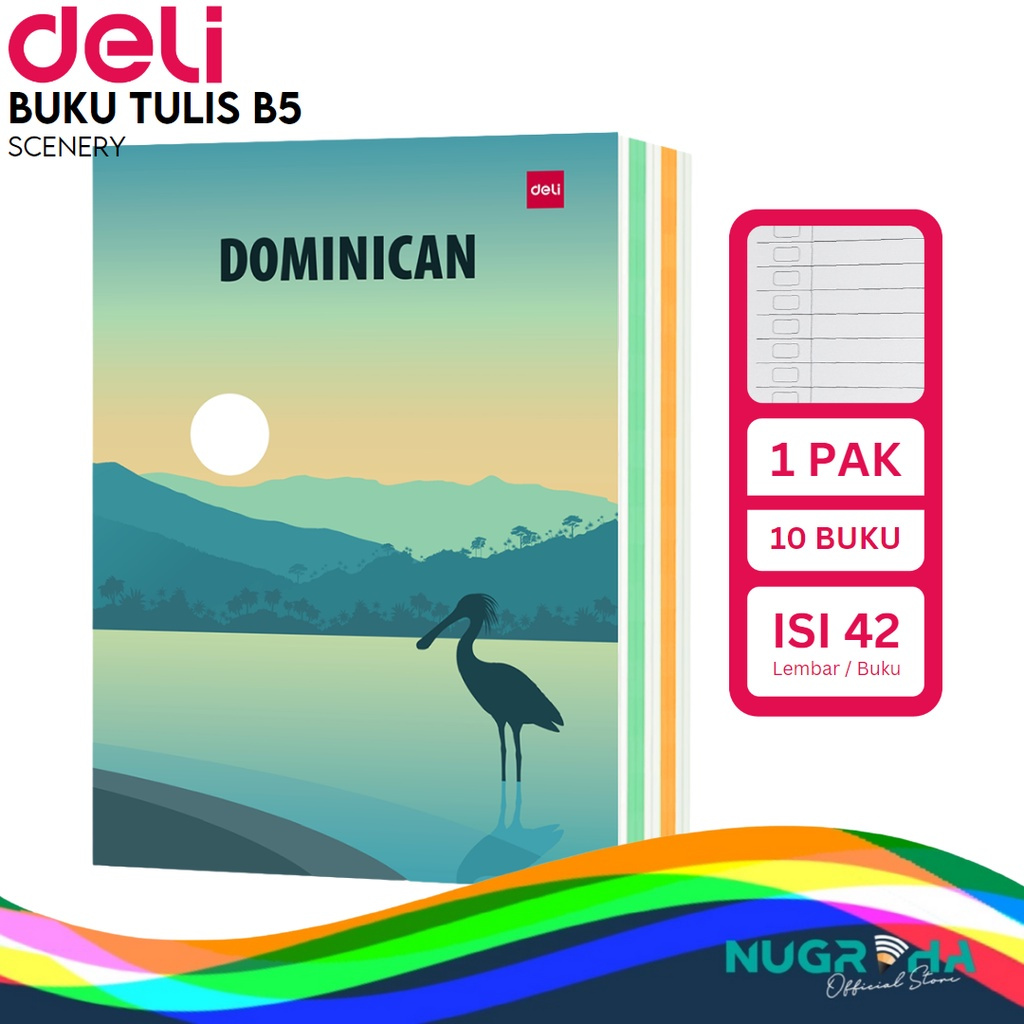 

Buku Tulis Sekolah DELI BOXY 42 Lembar – SCENERY
