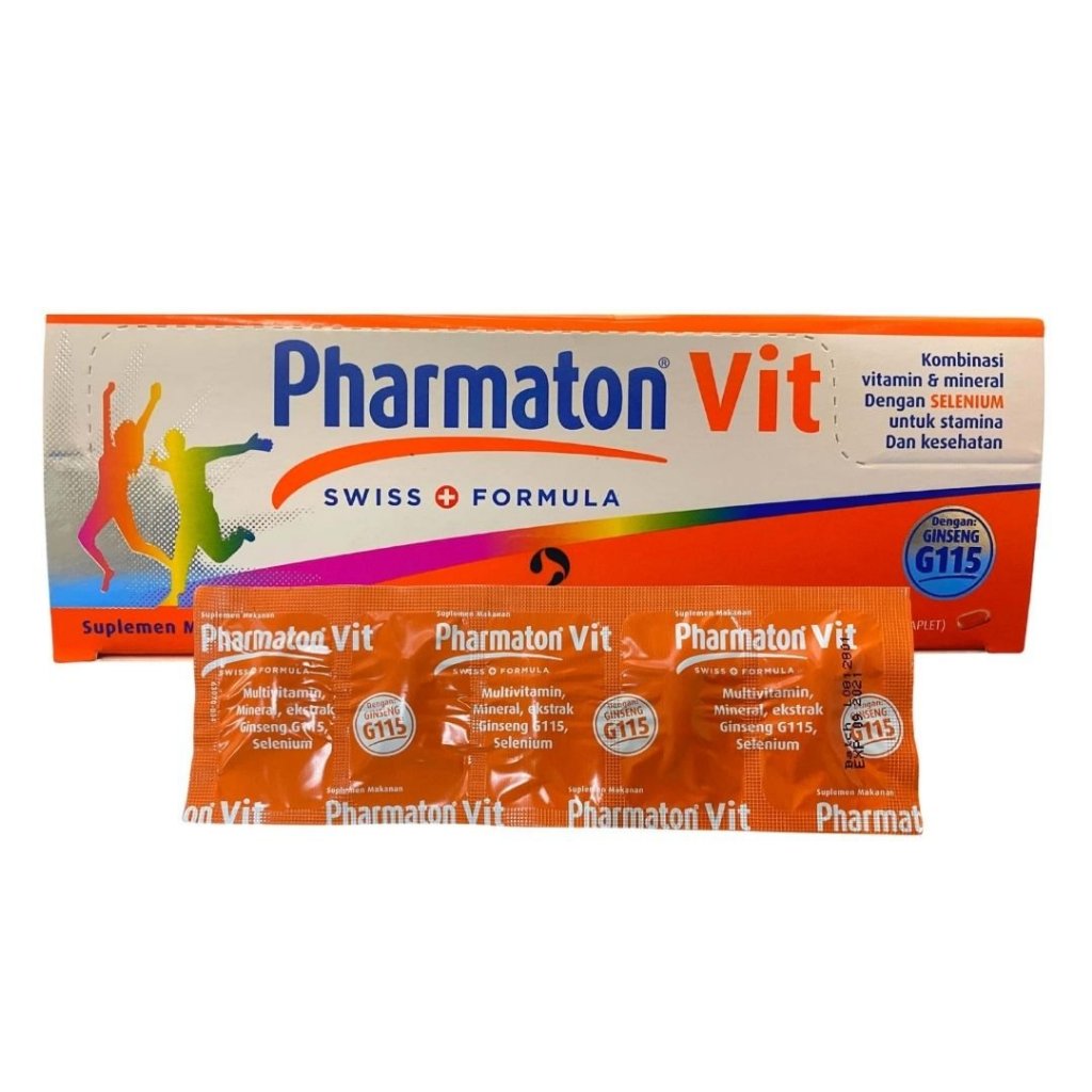 PHARMATON VIT DENGAN GINSENG G115  UNTUK SUPLEMEN KESEHATAN 1 STRIP ISI 5 KAPLET