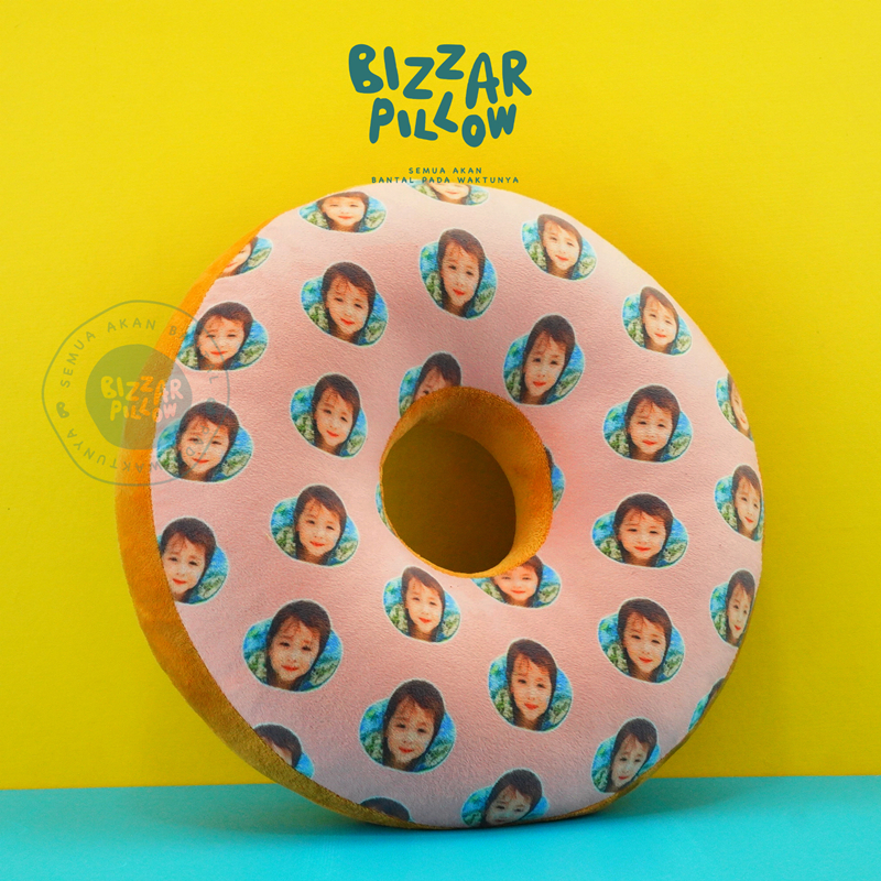 Bizzarpillow Bantal Sofa Donat Custom Foto BZ185