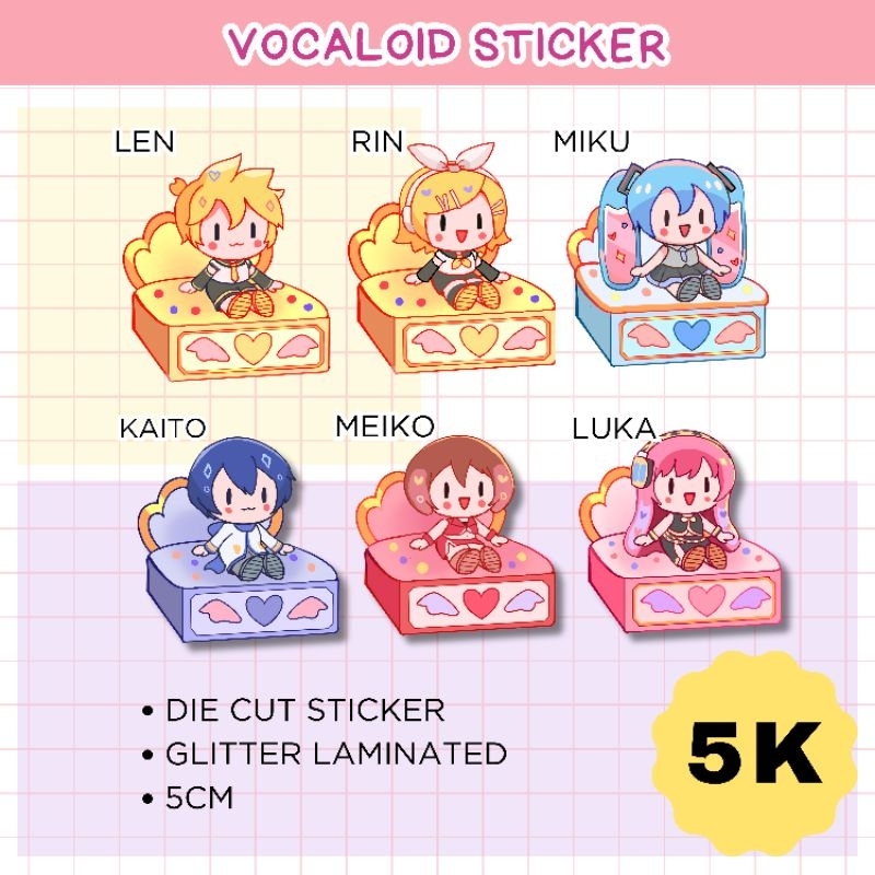 

[GLITTER STICKER] VOCALOID DIE CUT STICKER