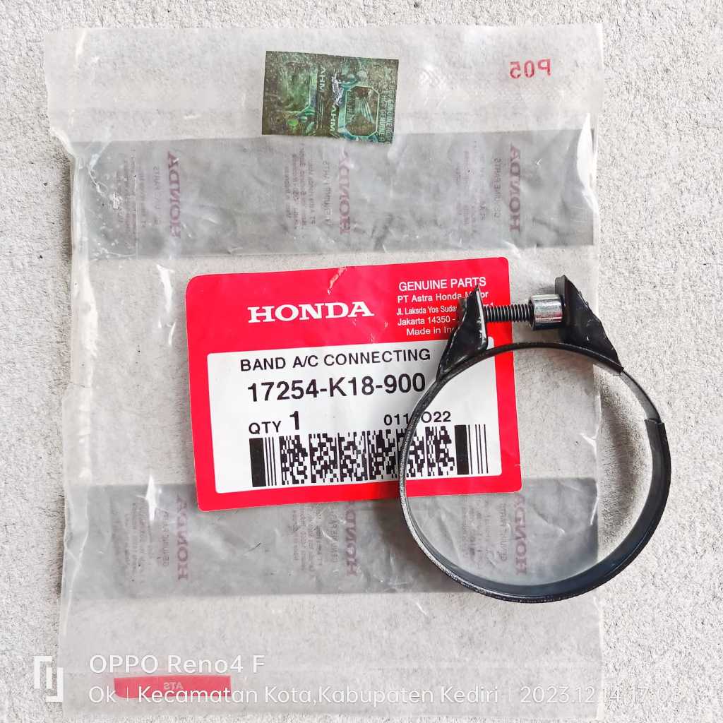 Klem Karet Filter Udara Tiger 2000-Tirev Phantom Sonic-125 New-MegaPro CB150-Verza Ori AHM 17254-K18