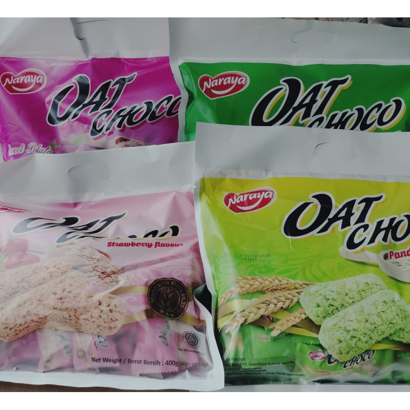 

OAT CHOCO STRAWBERRY / SWEET POTATO/ GREEN TEA/ PANDAN NARAYA 400 GRAM