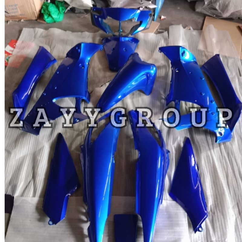 sepaket body halus motor Supra fit lama PNP Supra x lama warna biru candy