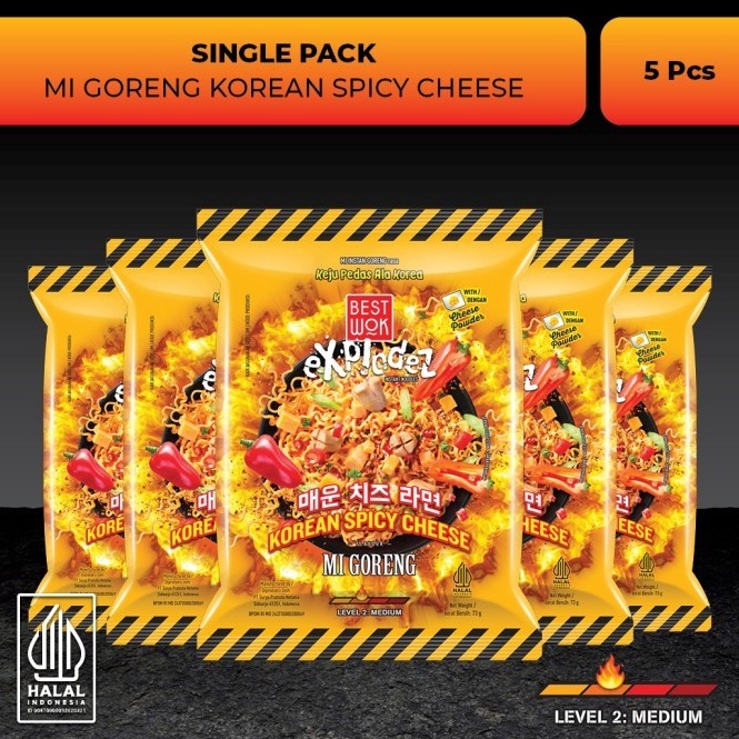 

MODEL SVB349 Best Wok Mi Goreng Korean Spicy Cheese 5 pcs