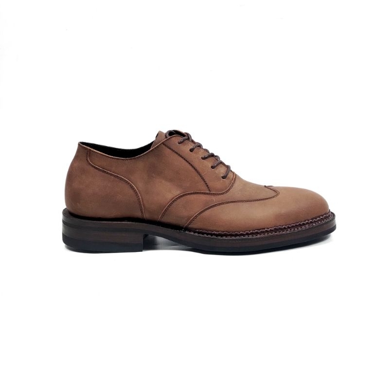 M&T - Sepatu Derby Camero Pria Crazy Horse Leather - Goodyear Welt Norwegian