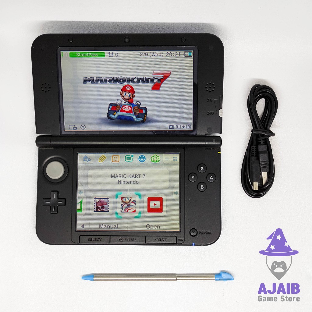 Nintendo "Old" 3DS XL OFW CFW Mario Kart 7 Special Bundle
