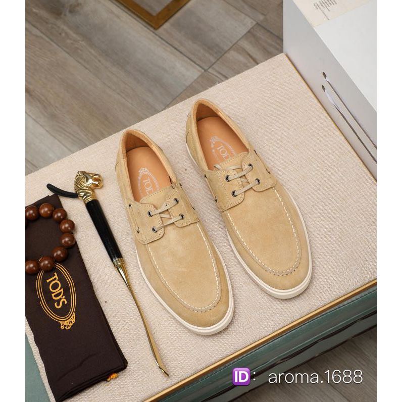Tods sepatu kulit sapi lapisan atas impor pria baru