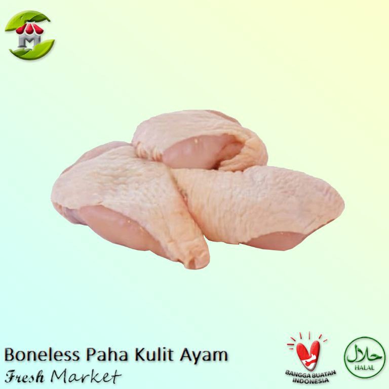 

KODE TDV45 Boneless Paha Kulit Ayam Grade A Kualitas Premium
