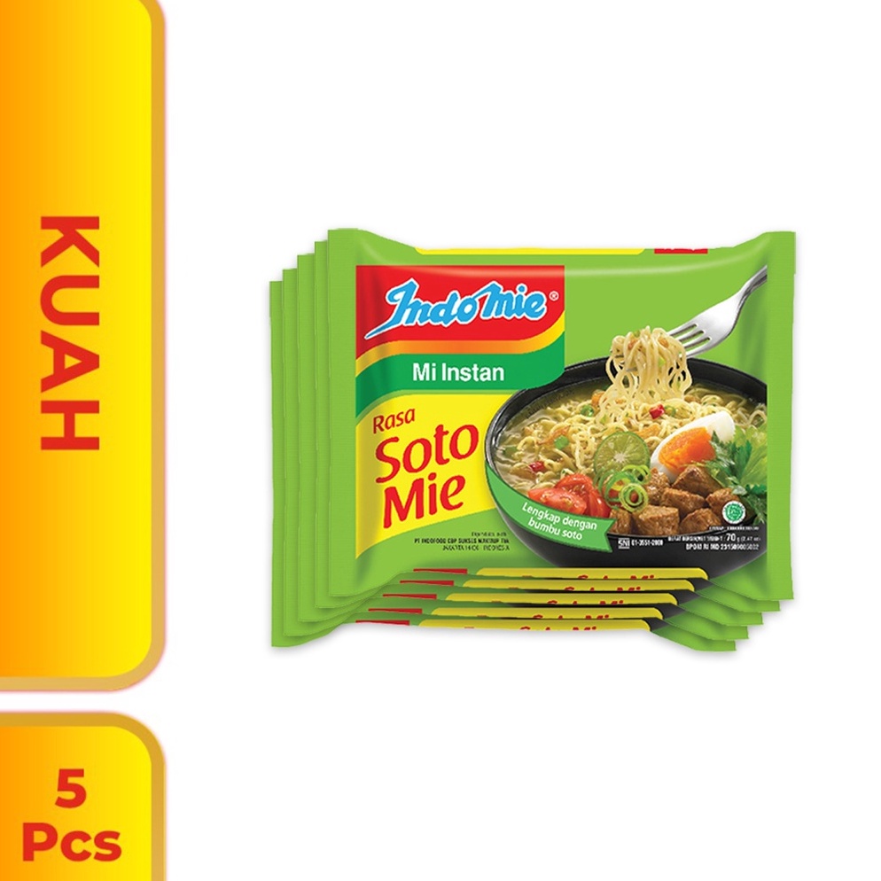 

MODEL NYB128 5 Pcs Indomie Kuah Soto Mie